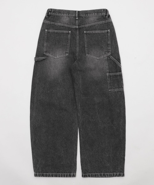 WEGO（ウィゴー）の「WEGO/イージーバレルレッグペインターパンツ（デニムパンツ・メンズ・スカイブルー/ブラック系3・SMALL/LARGE/MEDIUM）」の14枚目の写真