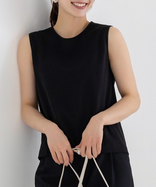 Sono（ソーノ）の「【SONO/ソーノ】ﾏﾙﾁｲﾝﾅｰTee（Tシャツ/カットソー・レディース・ホワイト/ブラック・1/2）」の3枚目の写真