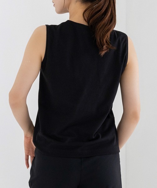 Sono（ソーノ）の「【SONO/ソーノ】ﾏﾙﾁｲﾝﾅｰTee（Tシャツ/カットソー・レディース・ホワイト/ブラック・1/2）」の5枚目の写真