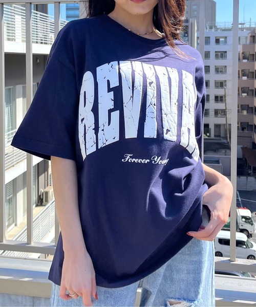 RGY(アールジーワイ)の「【RGY】REVIVAL発泡PTビッグシルエットTシャツ(Tシャツ/カットソー・メンズ・ネイビー/ホワイト/ブラック・MEDIUM/LARGE)」の3枚目の写真