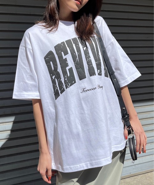RGY(アールジーワイ)の「【RGY】REVIVAL発泡PTビッグシルエットTシャツ(Tシャツ/カットソー・メンズ・ネイビー/ホワイト/ブラック・MEDIUM/LARGE)」の1枚目の写真