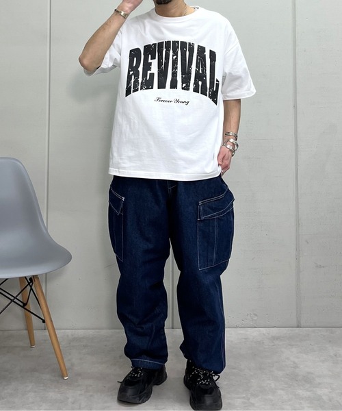 RGY(アールジーワイ)の「【RGY】REVIVAL発泡PTビッグシルエットTシャツ(Tシャツ/カットソー・メンズ・ネイビー/ホワイト/ブラック・MEDIUM/LARGE)」の22枚目の写真