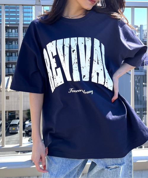 RGY(アールジーワイ)の「【RGY】REVIVAL発泡PTビッグシルエットTシャツ(Tシャツ/カットソー・メンズ・ネイビー/ホワイト/ブラック・MEDIUM/LARGE)」の17枚目の写真