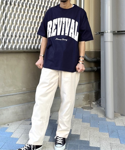 RGY(アールジーワイ)の「【RGY】REVIVAL発泡PTビッグシルエットTシャツ(Tシャツ/カットソー・メンズ・ネイビー/ホワイト/ブラック・MEDIUM/LARGE)」の13枚目の写真