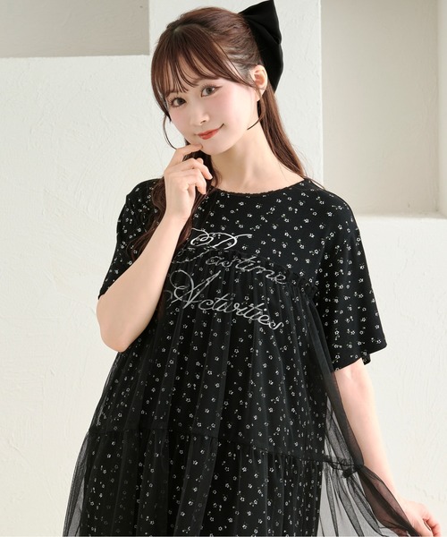 apres jour by あかちゃす（アプレジュールバイアカチャス）の「【あかちゃすコラボアイテム】チュールTシャツワンピース（ワンピース・レディース・ブラック/オフホワイト/アイボリー・X-LARGE/フリー）」の20枚目の写真