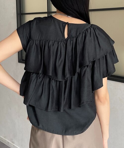 【今年はこれで決まり！／アシメフリル】ブラウス アシメフリルブラウス(ブラウス・シャツ)｜TOPS（トップス