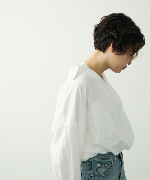 Clum(クルム)の「レイヤードデザインシャツ(シャツ/ブラウス・レディース・ホワイト/ブラック・FREE)」の18枚目の写真