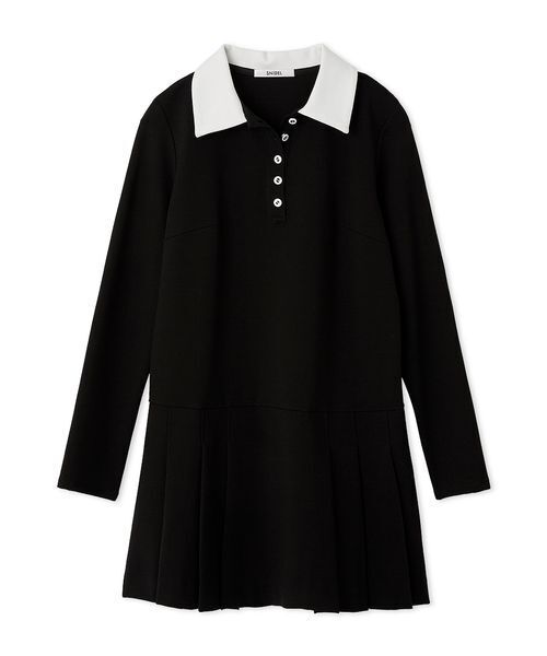 衿つきプリーツカットミニワンピース（ワンピース）｜SNIDEL