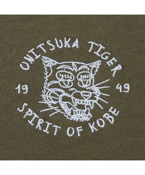 匿名配送❗️Onitsuka Tiger 刺繍虎顔 半袖Tシャツ すぐ届く】 オニツカタイガー トラ刺繍 Tシャツ (onitsuka tiger