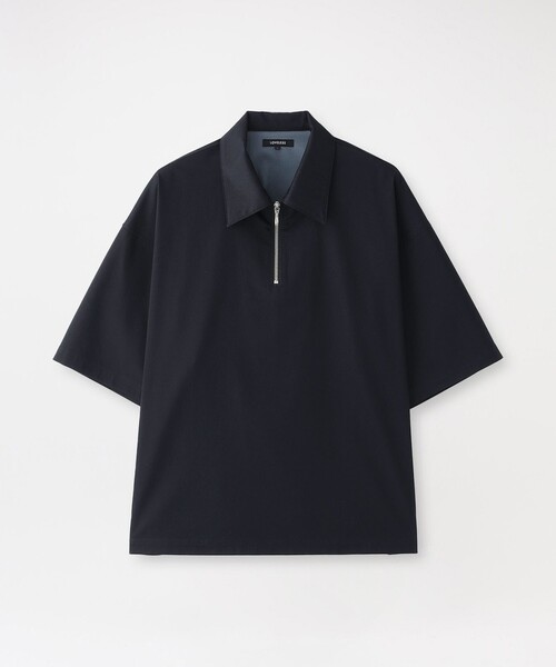 LOVELESS(ラブレス)の「シャンブレーサテンハーフジップポロ(ポロシャツ・メンズ・ブラック/ネイビー・M/L)」の3枚目の写真