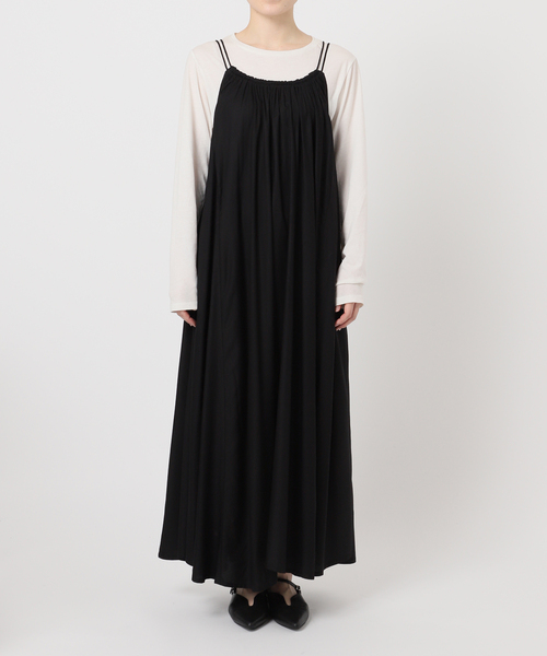 B.C STOCK(ベーセーストック)の「手洗い可 / レーヨンポプリンキャミワンピース(ワンピース・レディース・ブラック/ブラウン・FREE)」の15枚目の写真