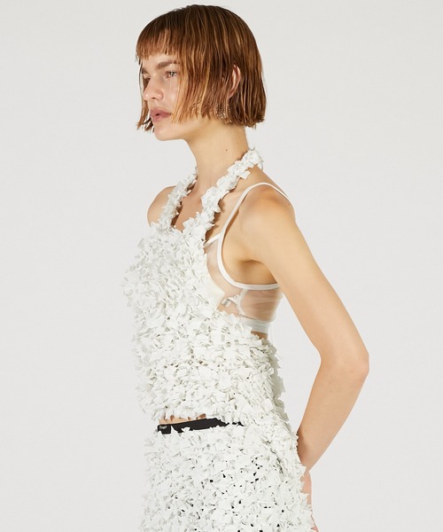 PRANK PROJECT(プランクプロジェクト)の「テープリボンホルタートップ / Tape Ribbon Halter Top(その他トップス・レディース・ブラック/ホワイト・FREE)」の6枚目の写真
