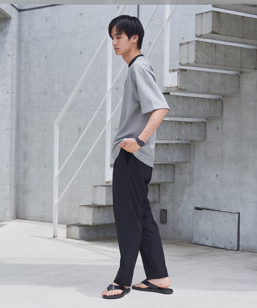 coen（コーエン）の「クリーンプラスボーダーTシャツ【抗菌防臭・防汚（食品汚れ）・UVカット】（Tシャツ/カットソー・メンズ・ネイビー/ブラック・S/M/L/XL）」の3枚目の写真