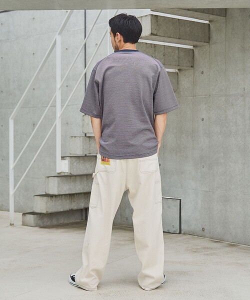 coen（コーエン）の「クリーンプラスボーダーTシャツ【抗菌防臭・防汚（食品汚れ）・UVカット】（Tシャツ/カットソー・メンズ・ネイビー/ブラック・S/M/L/XL）」の12枚目の写真