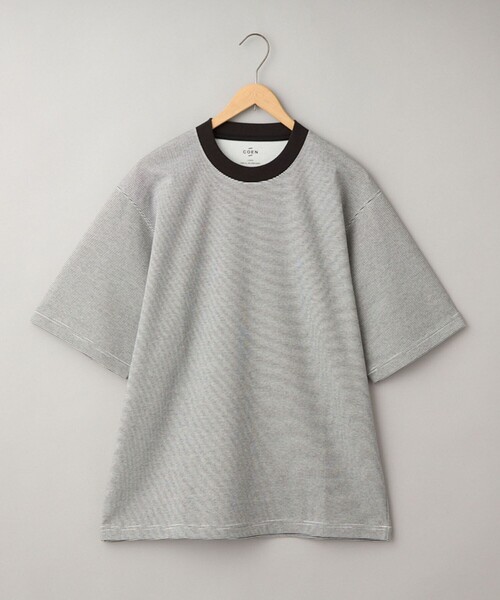 coen（コーエン）の「クリーンプラスボーダーTシャツ【抗菌防臭・防汚（食品汚れ）・UVカット】（Tシャツ/カットソー・メンズ・ネイビー/ブラック・S/M/L/XL）」の19枚目の写真