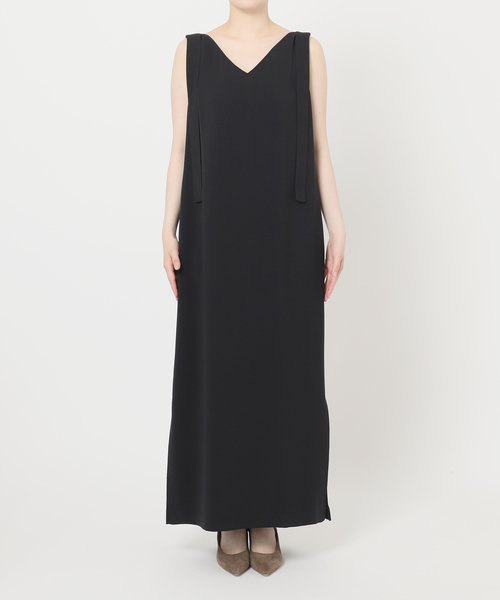美品☆noble 【洗える】ニットライクジョーゼット2wayワンピース 追加》【洗える】ニットライクジョーゼット2wayワンピース