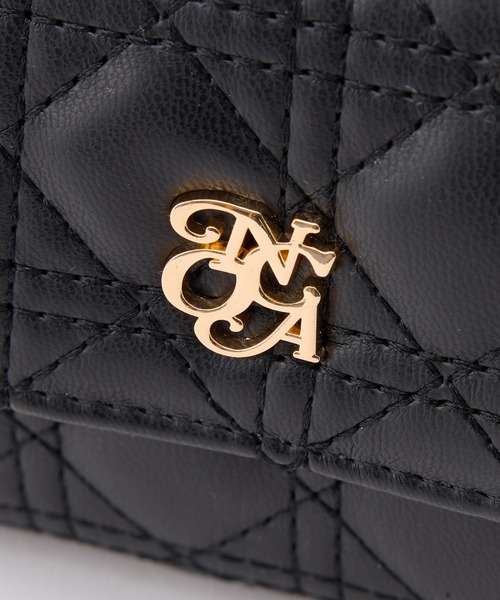 one after another NICE CLAUP（ワンアフターアナザーナイスクラップ）の「エンブレム付きキルティングウォレット（財布・レディース・ブラック/アイボリー/サックスブルー・FREE）」の8枚目の写真