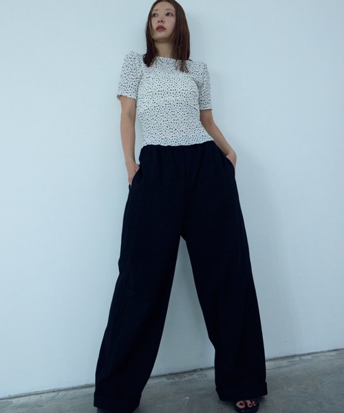 HANNE(アン)の「フラワーフロントボタンTEE(Tシャツ/カットソー・レディース・ベージュ/ホワイト・FREE)」の20枚目の写真