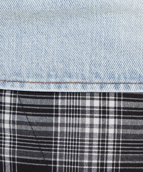 ROYAL PARTY（ロイヤルパーティー）の「チェックヘムデニムミニスカート（デニムスカート・レディース・ブルー/インディゴブルー/ネイビー・FREE）」の9枚目の写真