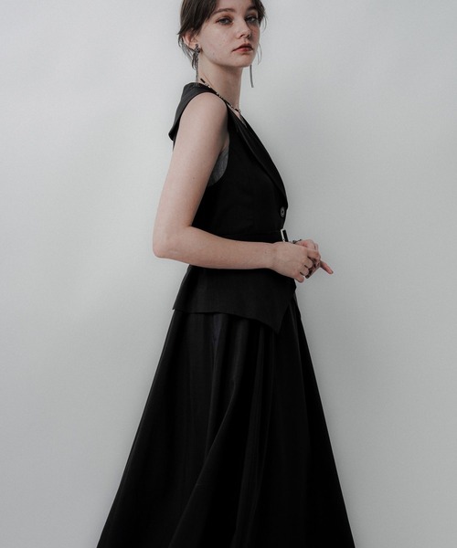 HARE（ハレ）の「Vネックレイヤードライクワンピース(HARE)（ワンピース・レディース・ブラウン/ブラック/ブラック系その他/ボルドー・FREE）」の11枚目の写真