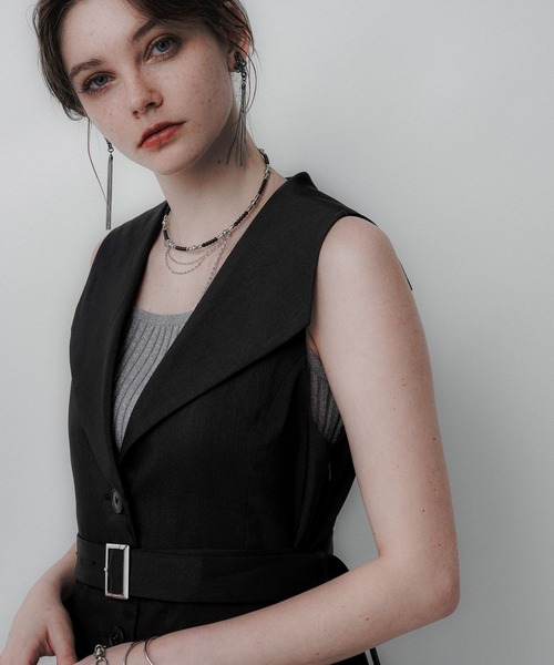 HARE（ハレ）の「Vネックレイヤードライクワンピース(HARE)（ワンピース・レディース・ブラウン/ブラック/ブラック系その他/ボルドー・FREE）」の13枚目の写真