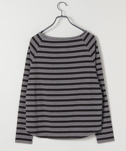 JEANASIS(ジーナシス)の「マルチボーダーヘンリーLST/589935(Tシャツ/カットソー・レディース・ホワイト系その他/ブラック/ブラウン系その他・FREE)」の4枚目の写真