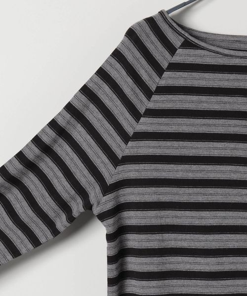 JEANASIS(ジーナシス)の「マルチボーダーヘンリーLST/589935(Tシャツ/カットソー・レディース・ホワイト系その他/ブラック/ブラウン系その他・FREE)」の6枚目の写真