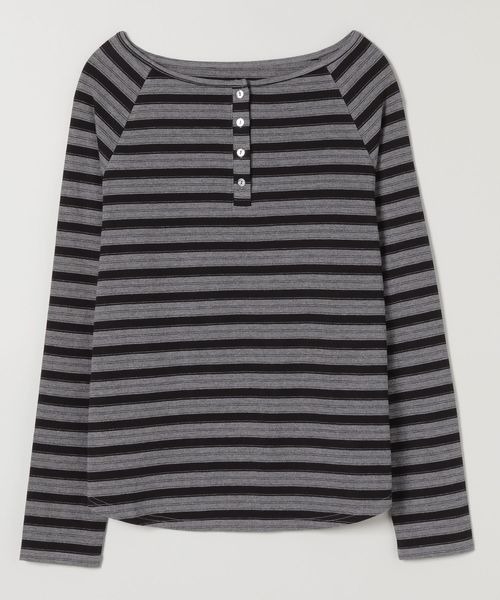 JEANASIS(ジーナシス)の「マルチボーダーヘンリーLST/589935(Tシャツ/カットソー・レディース・ホワイト系その他/ブラック/ブラウン系その他・FREE)」の19枚目の写真