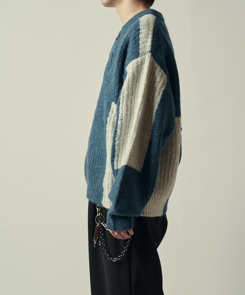 Lui's(ルイス)の「SURJENT ZIPデザインニット(ニット/セーター・メンズ・ブラック/ブルー・1/2)」の15枚目の写真