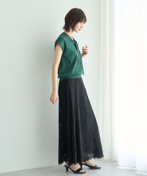 YECCA VECCA（イェッカヴェッカ）の「スカラップレースマーメイドスカート（スカート・レディース・ブラック/ピンク・M/S）」の13枚目の写真