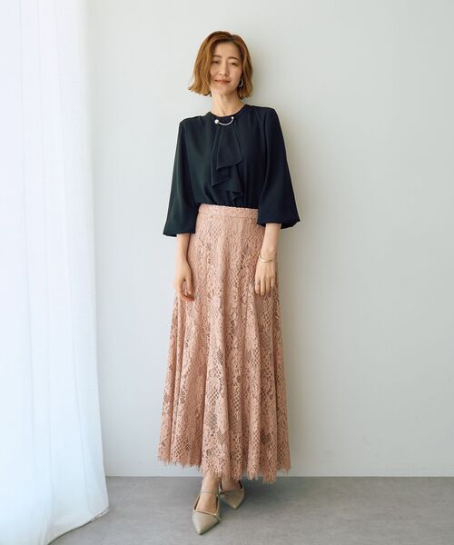 YECCA VECCA（イェッカヴェッカ）の「スカラップレースマーメイドスカート（スカート・レディース・ブラック/ピンク・M/S）」の19枚目の写真