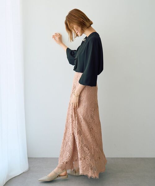 YECCA VECCA（イェッカヴェッカ）の「スカラップレースマーメイドスカート（スカート・レディース・ブラック/ピンク・M/S）」の21枚目の写真