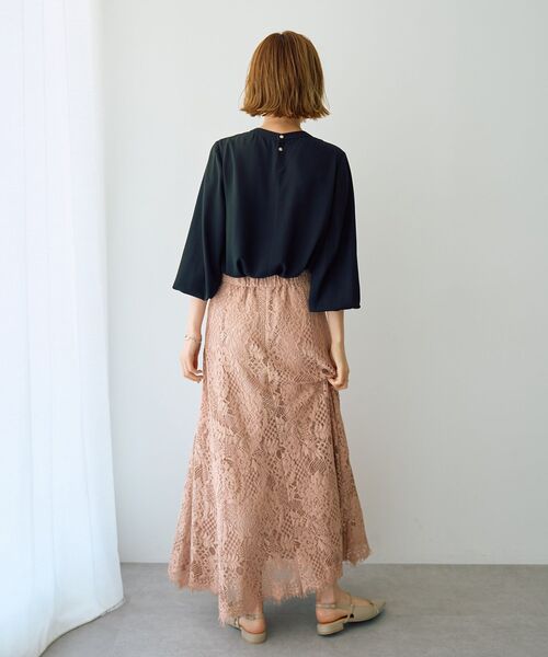 YECCA VECCA（イェッカヴェッカ）の「スカラップレースマーメイドスカート（スカート・レディース・ブラック/ピンク・M/S）」の22枚目の写真