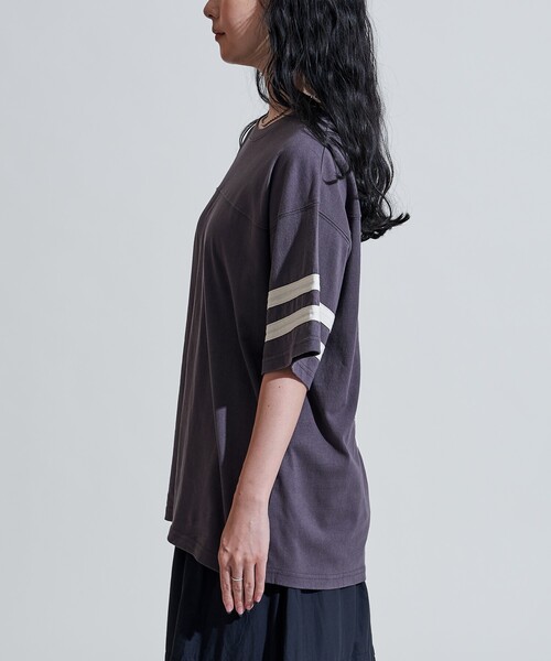 FREAK'S STORE（フリークスストア）の「コード刺繍 ナンバリングTシャツ（Tシャツ/カットソー・レディース・チャコールグレー/オフホワイト/パープル・ﾌﾘ-）」の18枚目の写真
