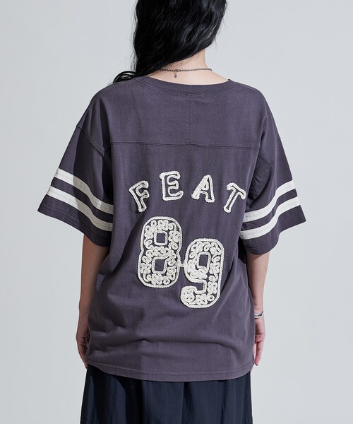 FREAK'S STORE（フリークスストア）の「コード刺繍 ナンバリングTシャツ（Tシャツ/カットソー・レディース・チャコールグレー/オフホワイト/パープル・ﾌﾘ-）」の19枚目の写真