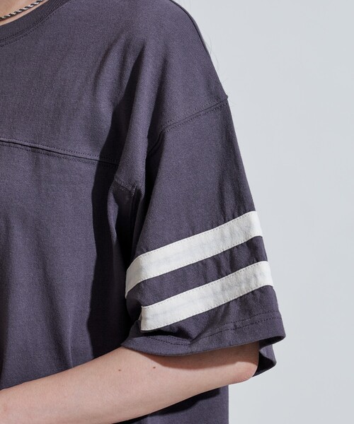 FREAK'S STORE（フリークスストア）の「コード刺繍 ナンバリングTシャツ（Tシャツ/カットソー・レディース・チャコールグレー/オフホワイト/パープル・ﾌﾘ-）」の22枚目の写真