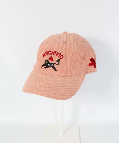 LADIES>コーデュロイ刺繍キャップ（キャップ）｜archivio（アルチビオ