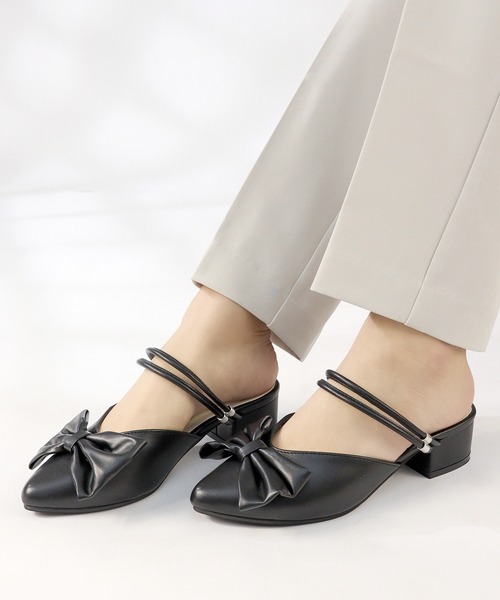 LibertyDoll(リバティードール)の「LibertyDoll/アーモンドトゥ 2wayストラップリボンパンプス(4196)(パンプス・レディース・ブラック/ホワイト/シルバー・LL/L/M/S)」の7枚目の写真