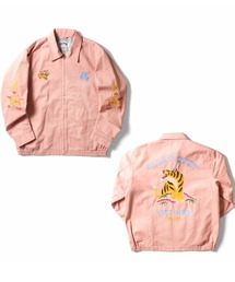Revo.（レボ）の「【26SS新色追加】HOUSTON ヒューストン COTTON VIETNAM JACKET 虎 MAP柄 刺繍 コットン ベトナムジャケット/ベトジャン/スーベニアジャケット（ブルゾン）」