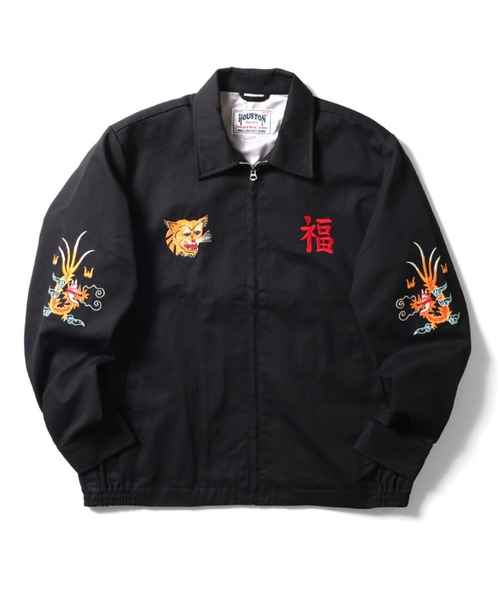 26SS新色追加】HOUSTON ヒューストン COTTON VIETNAM JACKET 虎 MAP柄