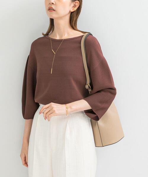 URBAN RESEARCH ROSSO WOMEN（アーバンリサーチ　ロッソ）の「ウォッシャブルホールガーメントニット（ニット/セーター・レディース・ホワイト/ブラウン系その他・FREE）」の10枚目の写真