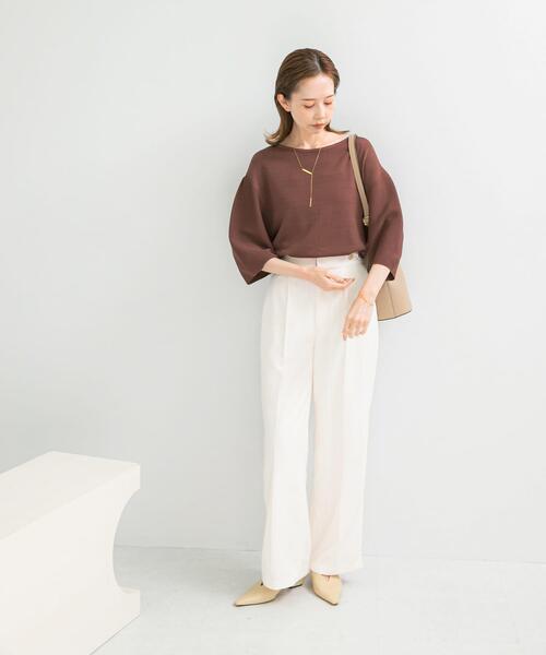 URBAN RESEARCH ROSSO WOMEN（アーバンリサーチ　ロッソ）の「ウォッシャブルホールガーメントニット（ニット/セーター・レディース・ホワイト/ブラウン系その他・FREE）」の11枚目の写真