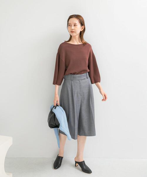 URBAN RESEARCH ROSSO WOMEN（アーバンリサーチ　ロッソ）の「ウォッシャブルホールガーメントニット（ニット/セーター・レディース・ホワイト/ブラウン系その他・FREE）」の14枚目の写真