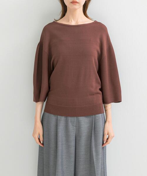 URBAN RESEARCH ROSSO WOMEN（アーバンリサーチ　ロッソ）の「ウォッシャブルホールガーメントニット（ニット/セーター・レディース・ホワイト/ブラウン系その他・FREE）」の15枚目の写真