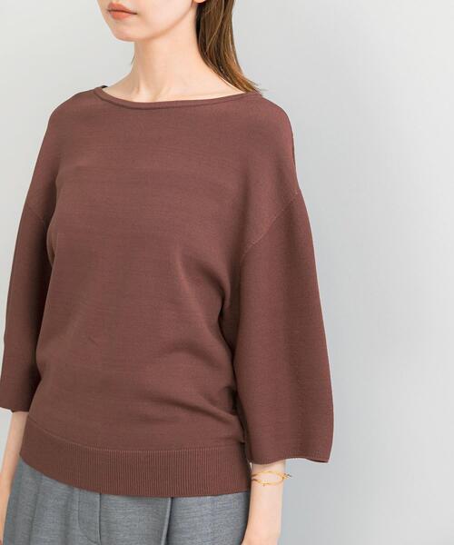 URBAN RESEARCH ROSSO WOMEN（アーバンリサーチ　ロッソ）の「ウォッシャブルホールガーメントニット（ニット/セーター・レディース・ホワイト/ブラウン系その他・FREE）」の18枚目の写真