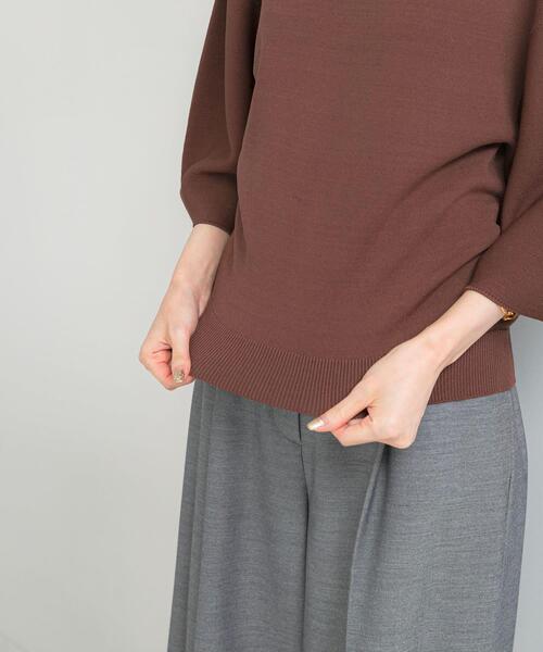 URBAN RESEARCH ROSSO WOMEN（アーバンリサーチ　ロッソ）の「ウォッシャブルホールガーメントニット（ニット/セーター・レディース・ホワイト/ブラウン系その他・FREE）」の21枚目の写真