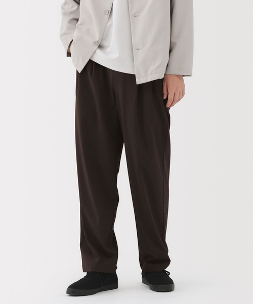 無印良品（ムジルシリョウヒン）の「紳士　乾きやすいイージータックワイドパンツ（その他パンツ・メンズ・ブラック/ブラウン系/チャコールグレー/ダークネイビー・S/M/L/XL）」の3枚目の写真