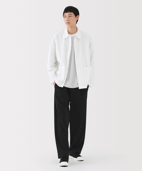 無印良品（ムジルシリョウヒン）の「紳士　乾きやすいイージータックワイドパンツ（その他パンツ・メンズ・ブラック/ブラウン系/チャコールグレー/ダークネイビー・S/M/L/XL）」の5枚目の写真