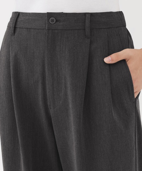 無印良品（ムジルシリョウヒン）の「紳士　乾きやすいイージータックワイドパンツ（その他パンツ・メンズ・ブラック/ブラウン系/チャコールグレー/ダークネイビー・S/M/L/XL）」の12枚目の写真