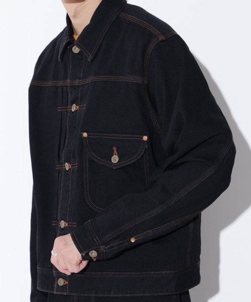 Lee（リー）の「LEE/別注 COW BOY JACKET(セットアップ可)（デニムジャケット・メンズ・インディゴブルー/ブラック・L/M/S）」の20枚目の写真